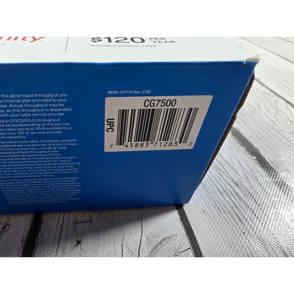 Linksys CG7500 AC1900 Wi-Fi Cable Modem Router DOCSIS 3.0 24x8 Xfinity Spectrum - Picture 2 of 4